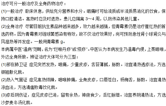 孩子患上了猩紅熱有哪些治療方法？