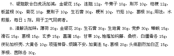 治療腦膜炎的常用中醫(yī)方藥