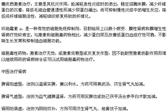 腎病的治療方法有哪幾種？