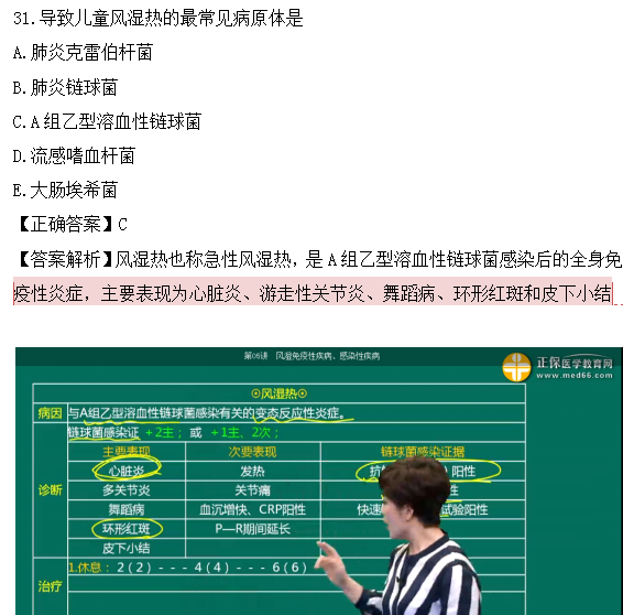 醫(yī)學教育網(wǎng)課程vs2018年臨床執(zhí)業(yè)醫(yī)師試題圖文對比第四單元（3）