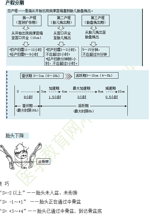 分娩的臨床經過及處理