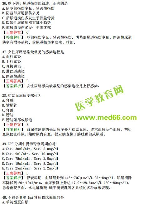 2019年臨床執(zhí)業(yè)醫(yī)師?？紲y(cè)評(píng)試卷第一單元