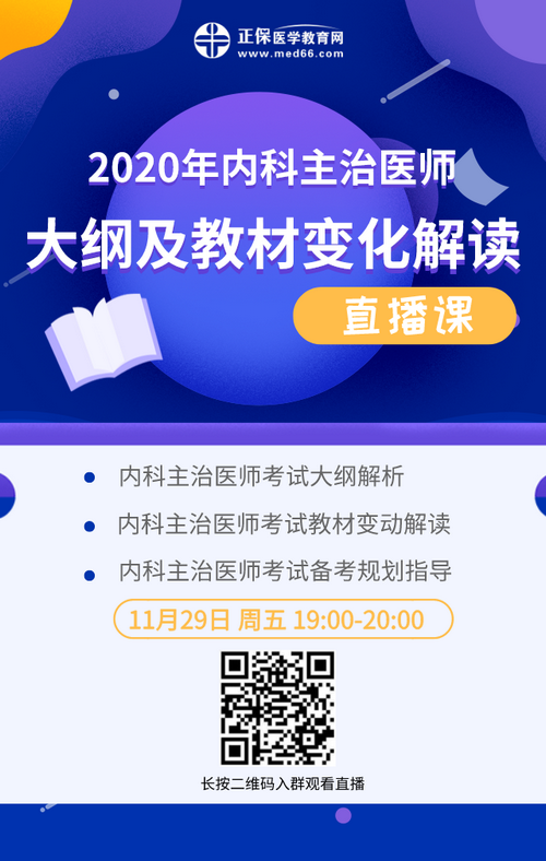 2020年內科主治醫(yī)師考試大綱解析免費直播