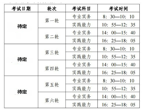 護(hù)士考試時(shí)間