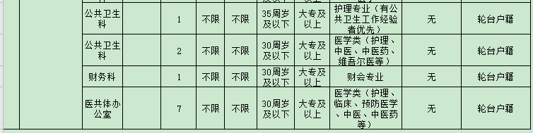 2020年新疆輪臺(tái)縣面向社會(huì)公開招聘編制外工作人員職位表（27人）2