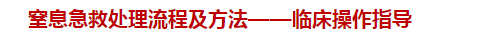 窒息急救處理流程及方法——臨床操作指導(dǎo)