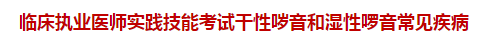 臨床執(zhí)業(yè)醫(yī)師實(shí)踐技能考試干性噦音和濕性啰音常見疾病