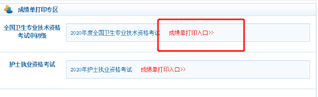 衛(wèi)生資格考試：2020年主管護(hù)師成績(jī)單打印入口