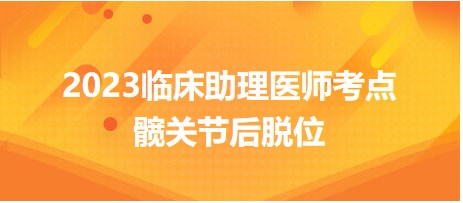 2023臨床助理醫(yī)師考點髖關(guān)節(jié)后脫位