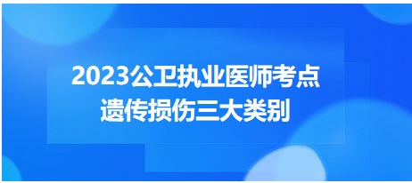 2023公衛(wèi)執(zhí)業(yè)醫(yī)師考點(diǎn)遺傳損傷