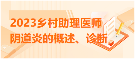 2023鄉(xiāng)村助理醫(yī)師陰道炎的概述、診斷