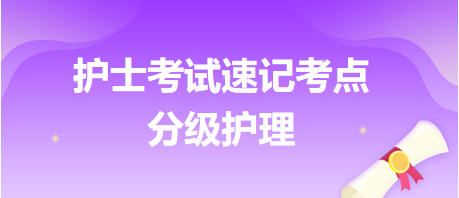 2024護士執(zhí)業(yè)資格考試速記考點：分級護理