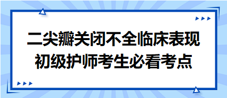 二尖瓣關閉不全臨床表現(xiàn)-2024初級護師考生必看考點