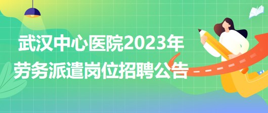 湖北省武漢中心醫(yī)院2023年勞務(wù)派遣崗位招聘公告