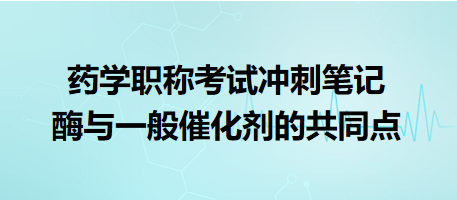 酶與一般催化劑的共同點(diǎn)-2024藥學(xué)職稱(chēng)考試沖刺筆記