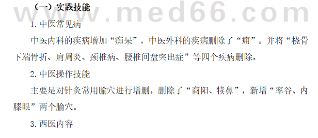 二、2025年中醫(yī)執(zhí)業(yè)醫(yī)師考試大綱具體科目變動(dòng)情況1