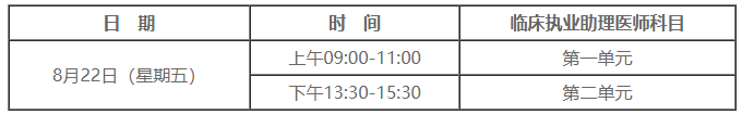 2025年臨床助理醫(yī)師綜合筆試考試時(shí)間